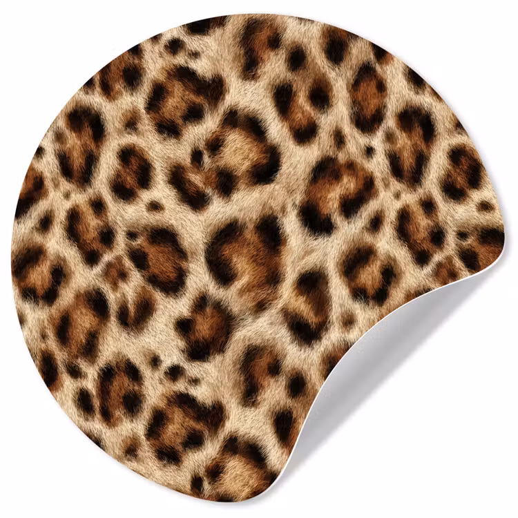 Luipaard - Bruin - Vacht Wandcirkel behangsticker klein 186 -3d