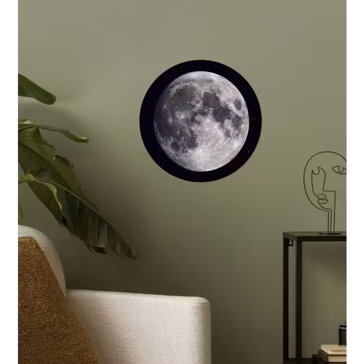 Behangcirkel - Maan - Sterren - Ruimte - Maan - Sterren - Ruimte Wandcirkel behangsticker klein