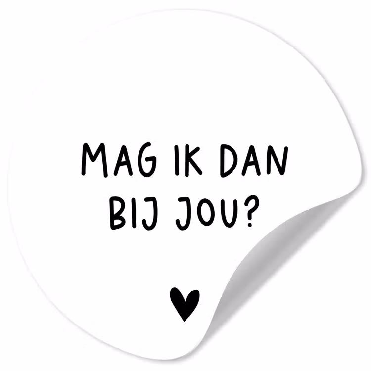Mag ik dan bij jou - Spreuken - Claudia de Breij - Quotes Wandcirkel behangsticker klein -3d
