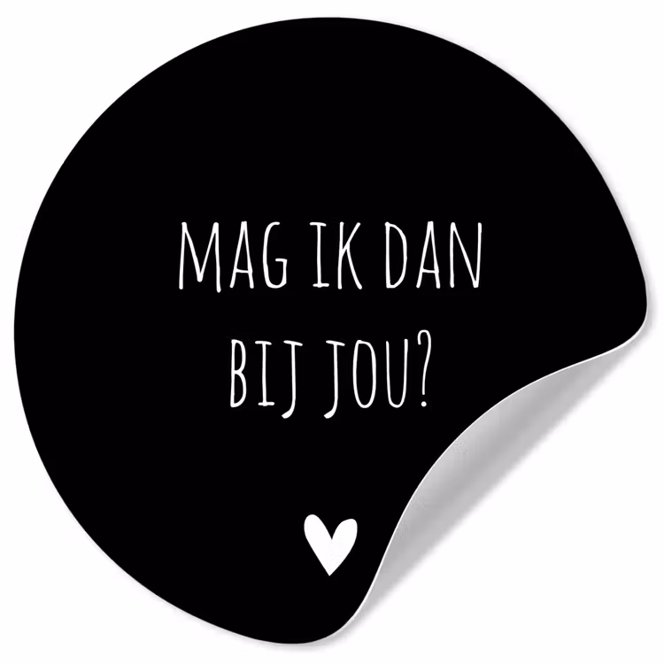 Mag ik dan bij jou - Spreuken - Quotes - Claudia de Breij Wandcirkel behangsticker klein -3d