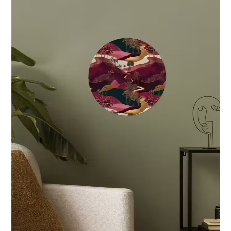 Magisch - Palmbomen - Goud Wandcirkel behangsticker klein 186 -sfeer2