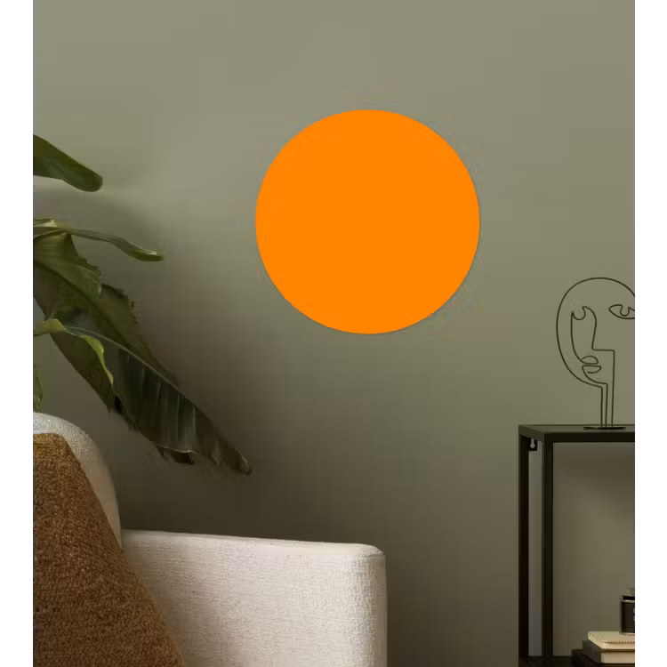 Marigold - Glow - Oranje Wandcirkel behangsticker klein 186 -sfeer2