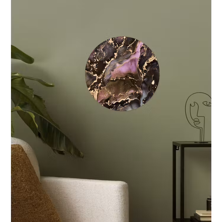 Marmer - Gold - Steen - Abstract Wandcirkel behangsticker klein -sfeer2