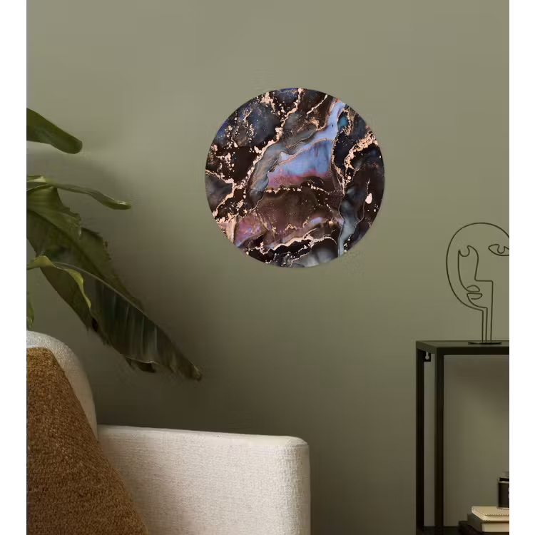 Marmer - Goud - Rosé Wandcirkel behangsticker klein -sfeer2