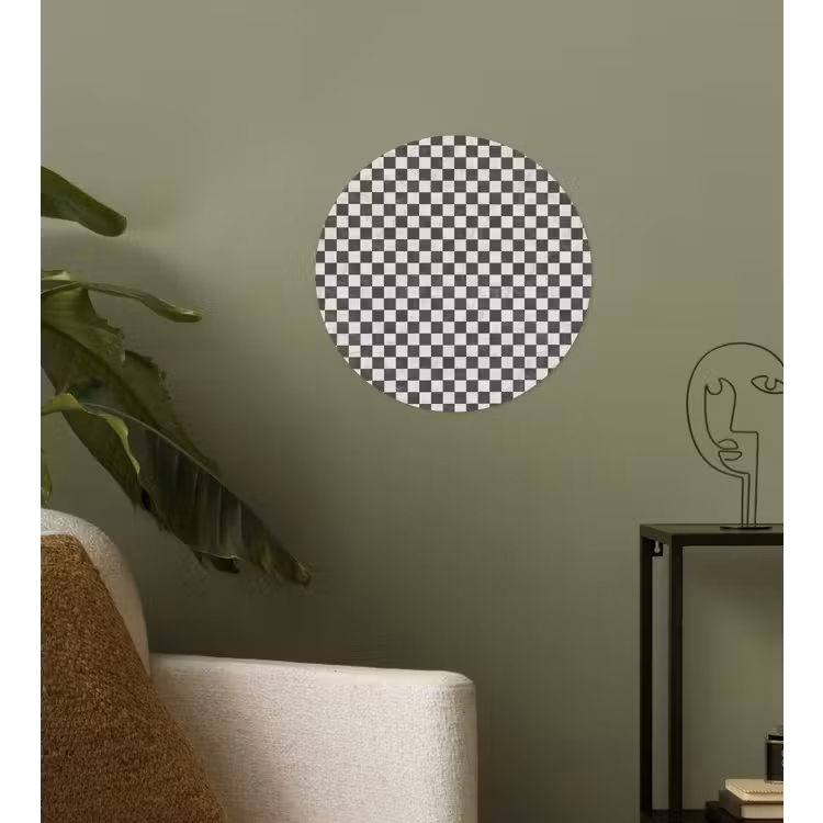 Marmer - Patroon - Grijs Wandcirkel behangsticker klein 186 -sfeer2