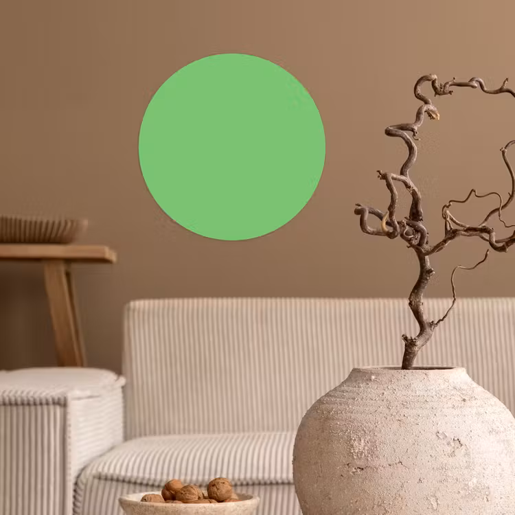 Meadow - Green - Groen Wandcirkel behangsticker klein 186 -sfeer1