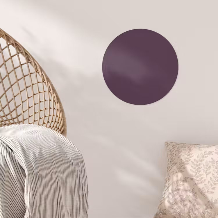 Midnight - Plum - Paars Wandcirkel behangsticker klein 186 -sfeer4
