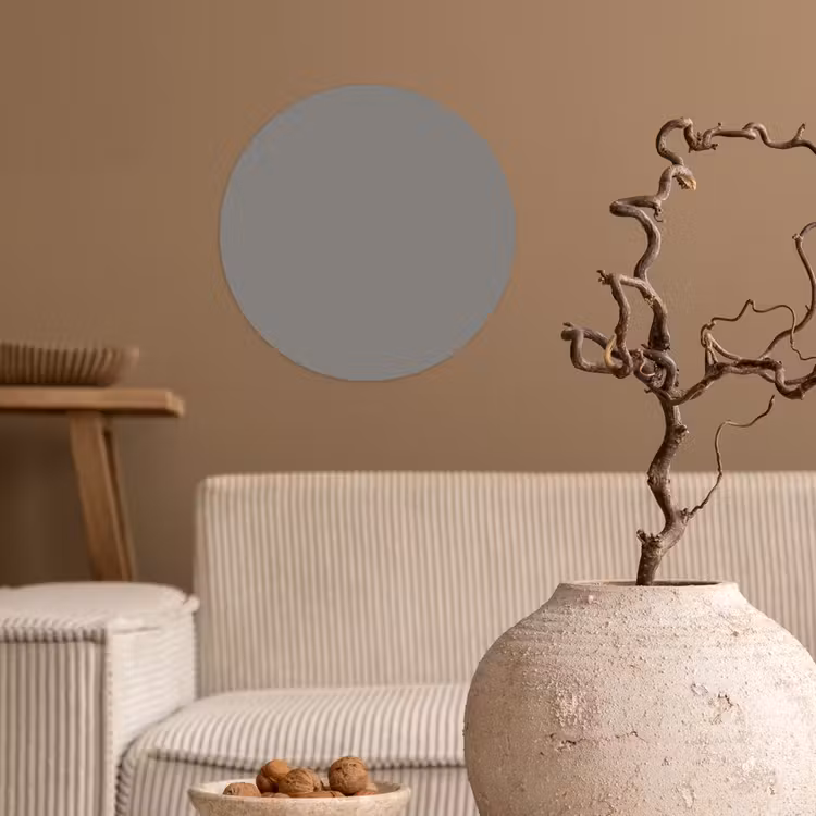 Mineral - Grey - Grijs Wandcirkel behangsticker klein 186 -sfeer1