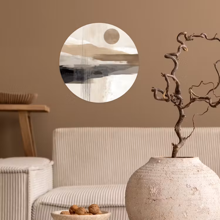 Minimalistisch - Landschap - Dimensie Wandcirkel behangsticker klein -sfeer1