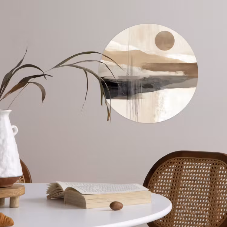 Minimalistisch - Landschap - Dimensie Wandcirkel behangsticker klein -sfeer3
