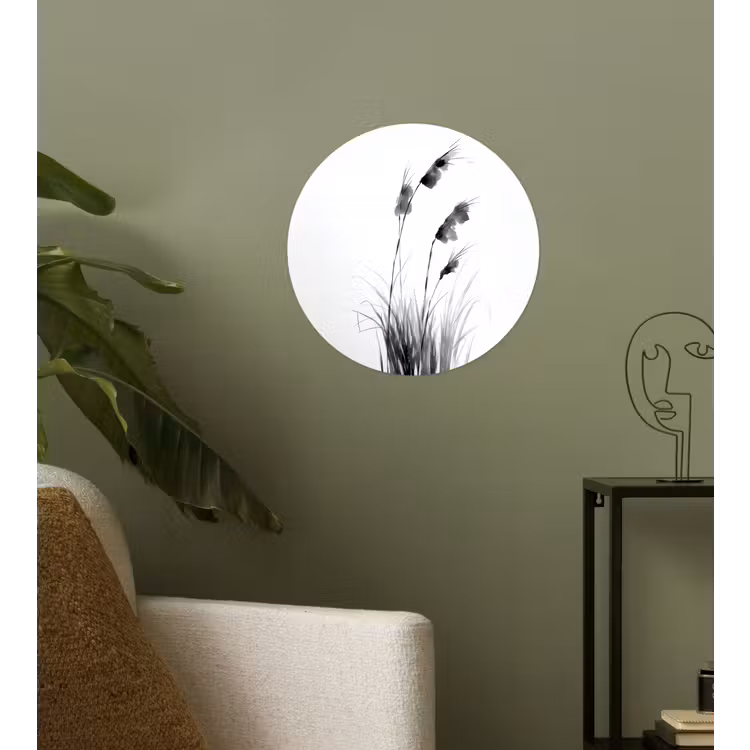 Minimalistisch - Stelen - Wit Wandcirkel behangsticker klein -sfeer2