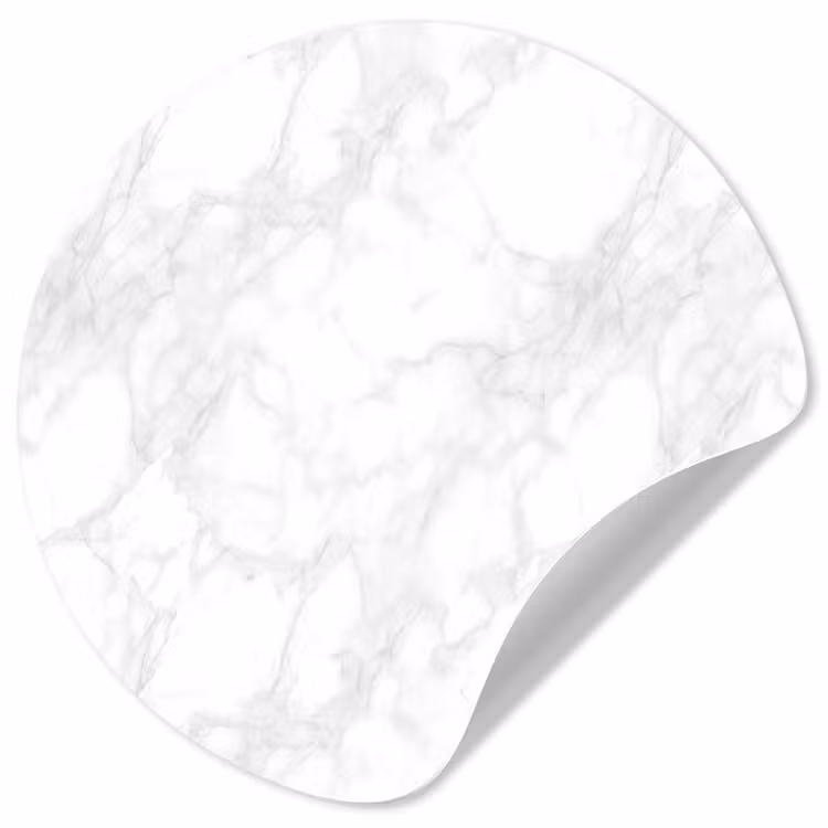 Minimalistisch - Wit - Grijze aders Wandcirkel behangsticker klein 186 -3d