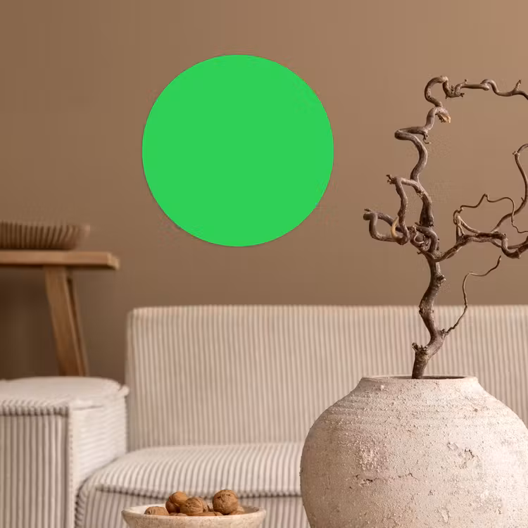 Mint - Green - Groen Wandcirkel behangsticker klein 186 -sfeer1