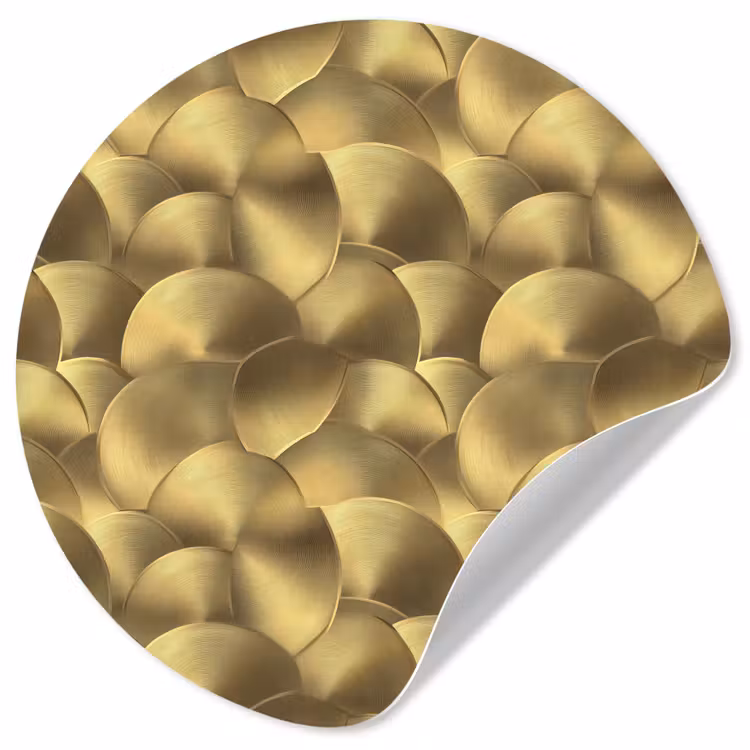 Modern - Cirkel - Goud Wandcirkel behangsticker klein 186 -3d