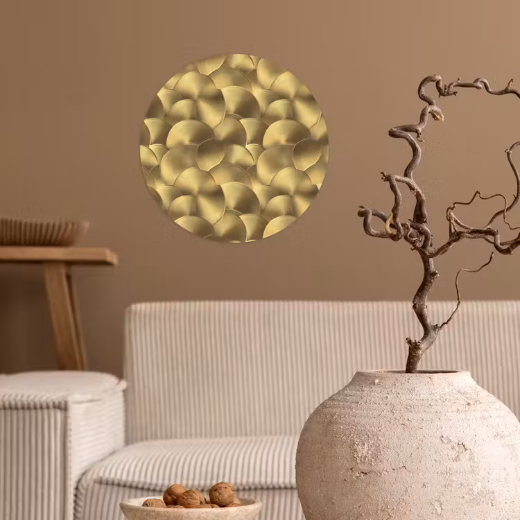 Modern - Cirkel - Goud Wandcirkel behangsticker klein 186 -sfeer1