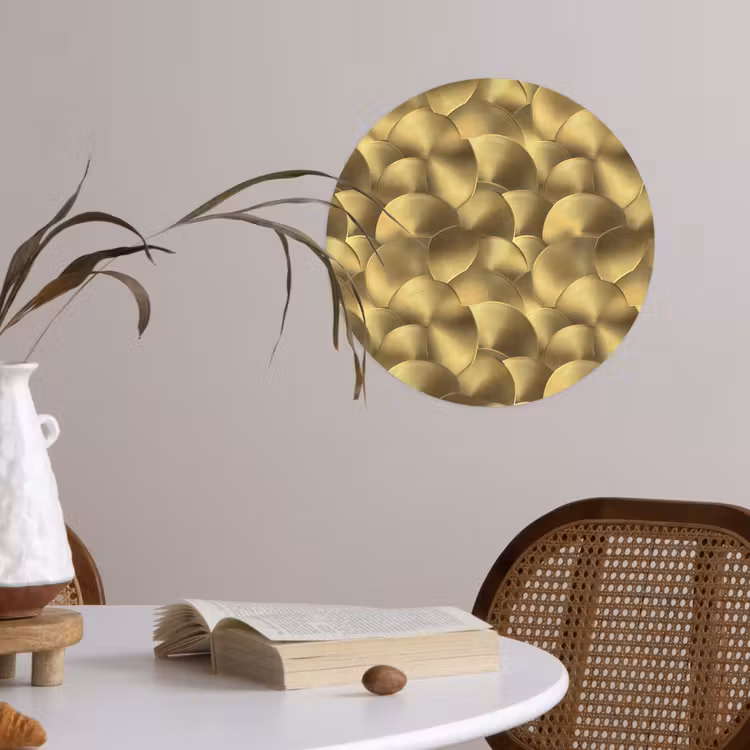 Modern - Cirkel - Goud Wandcirkel behangsticker klein 186 -sfeer3