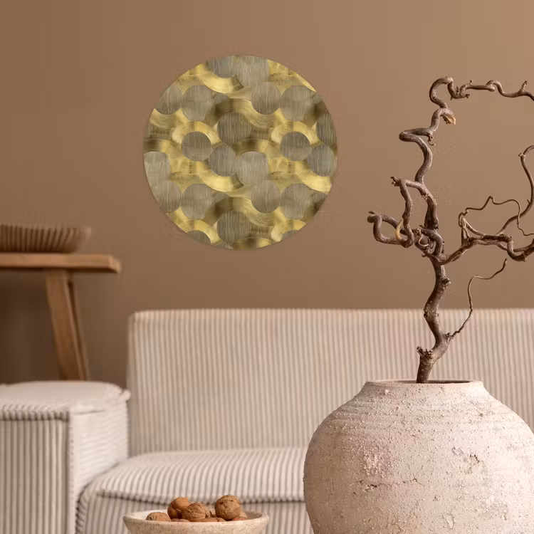 Modern - Geometrisch - Goud Wandcirkel behangsticker klein 186 -sfeer1
