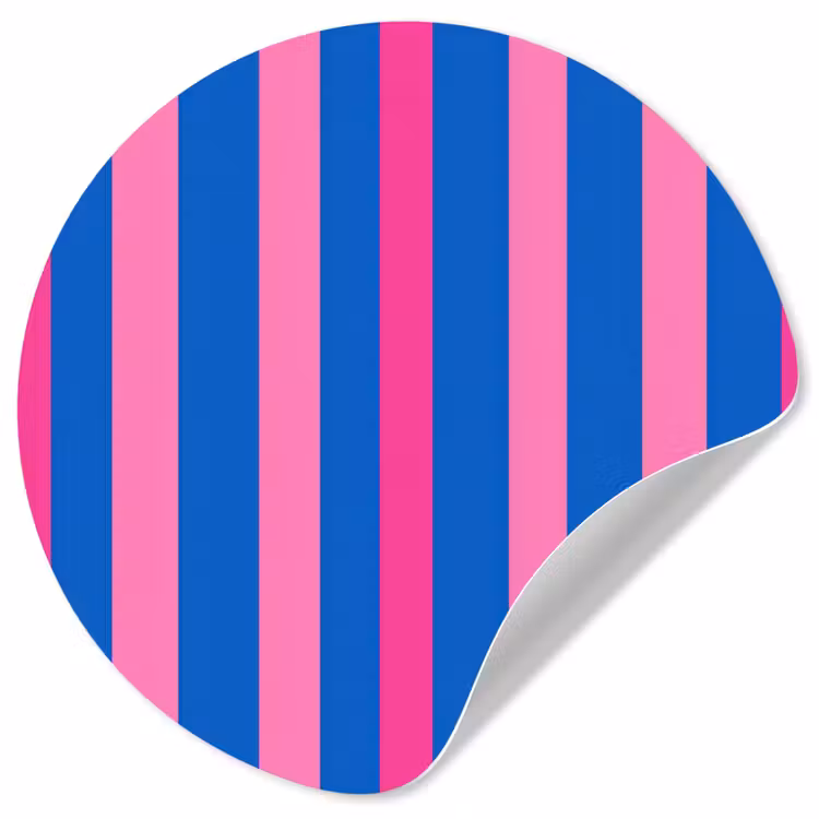 Modern - Optisch - Roze Wandcirkel behangsticker klein 186 -3d