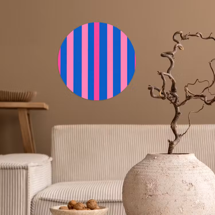 Modern - Optisch - Roze Wandcirkel behangsticker klein 186 -sfeer1