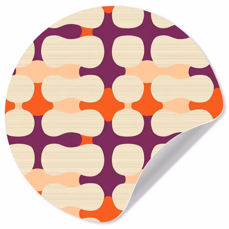 Modern - Patroon - Kleurrijk Wandcirkel behangsticker klein 186 -3d