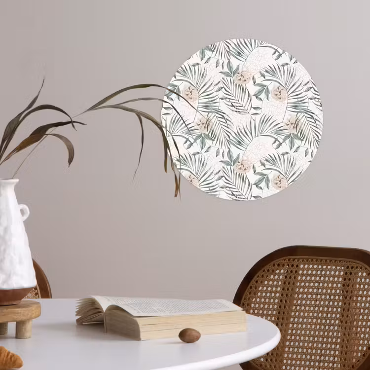 Monstera - Palmblad - Jungle - Tropisch Wandcirkel behangsticker klein -sfeer3