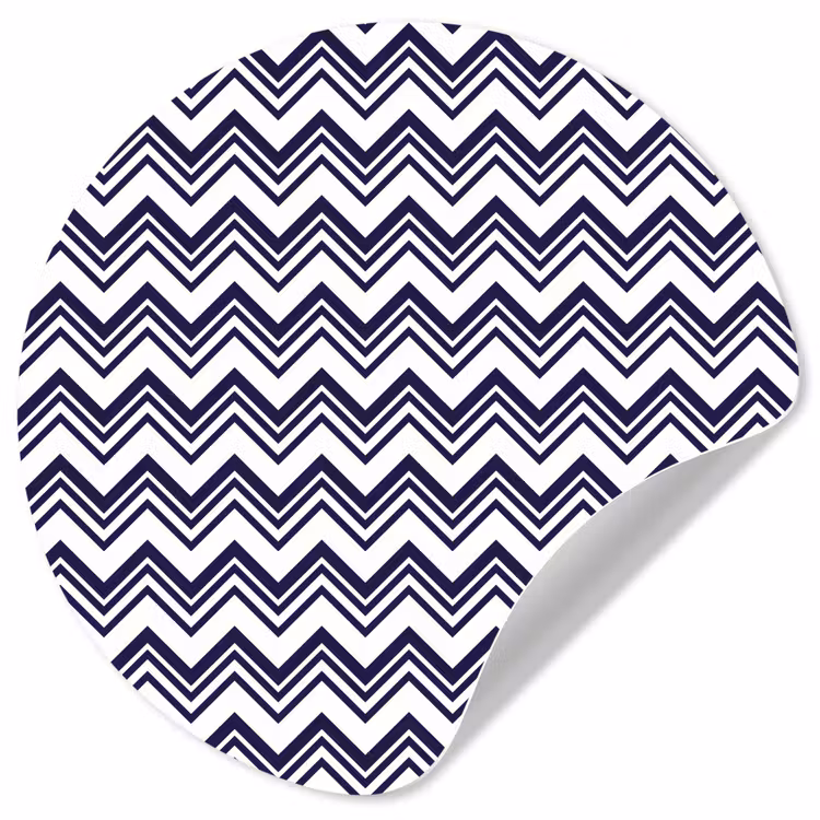 Oceaan - Golven - Blauw - Wit Wandcirkel behangsticker klein 186 -3d