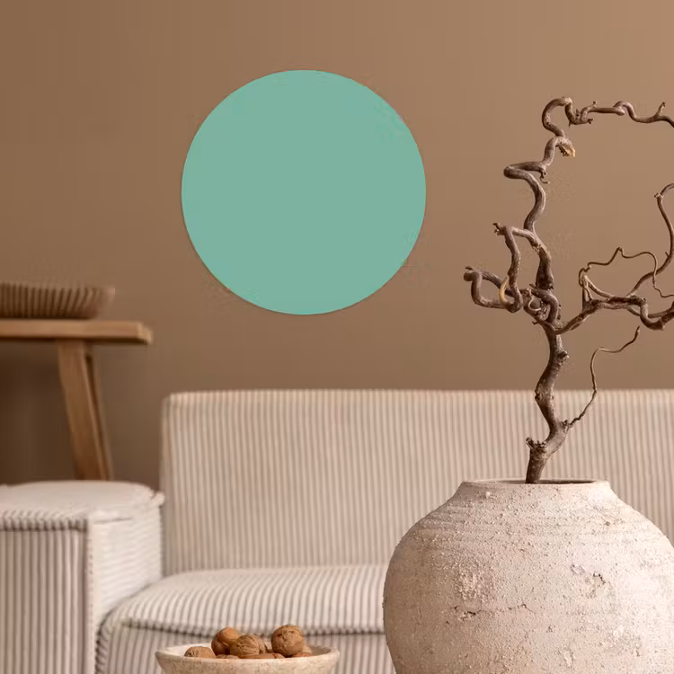 Ocean - Jade - Groen Wandcirkel behangsticker klein 186 -sfeer1
