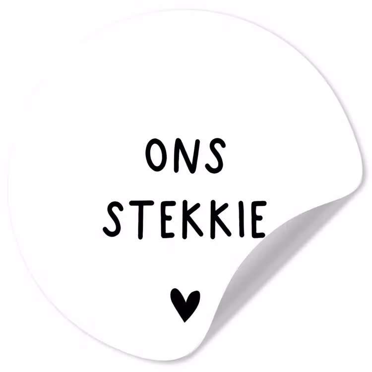 Ons stekkie - Spreuken - Quotes Wandcirkel behangsticker klein -3d