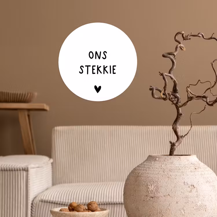 Ons stekkie - Spreuken - Quotes Wandcirkel behangsticker klein -sfeer1