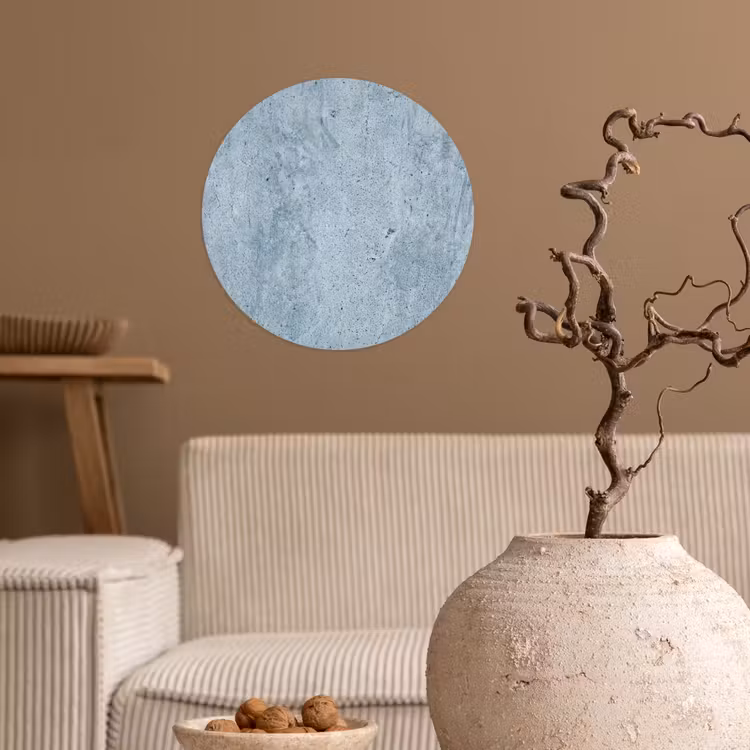 Oppervlak - Ruw - Abstract - Modern - Grijs Wandcirkel behangsticker klein -sfeer1