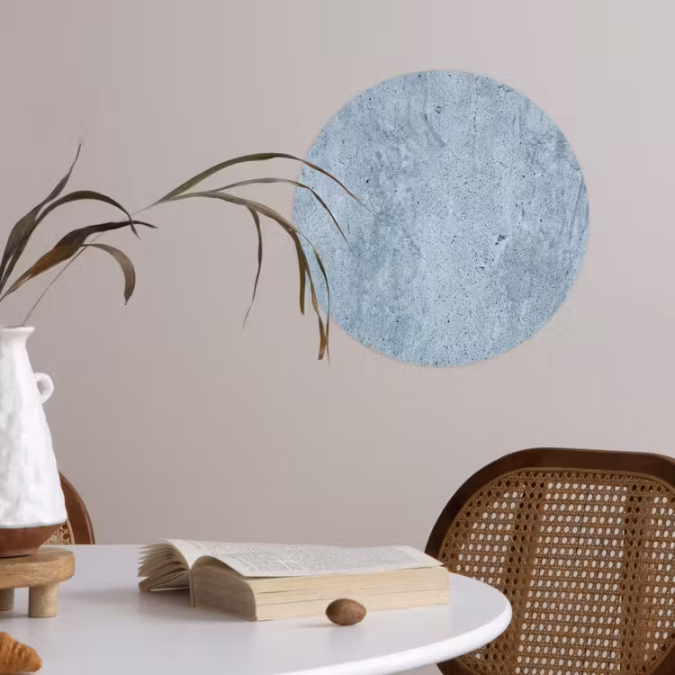 Oppervlak - Ruw - Abstract - Modern - Grijs Wandcirkel behangsticker klein -sfeer3