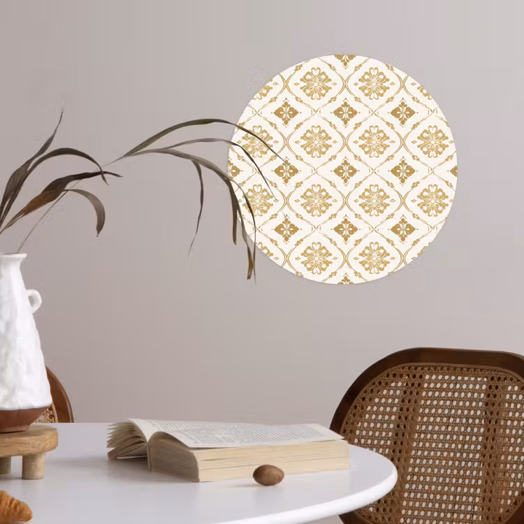 Ornament - Klassiek - Goud Wandcirkel behangsticker klein 186 -sfeer3