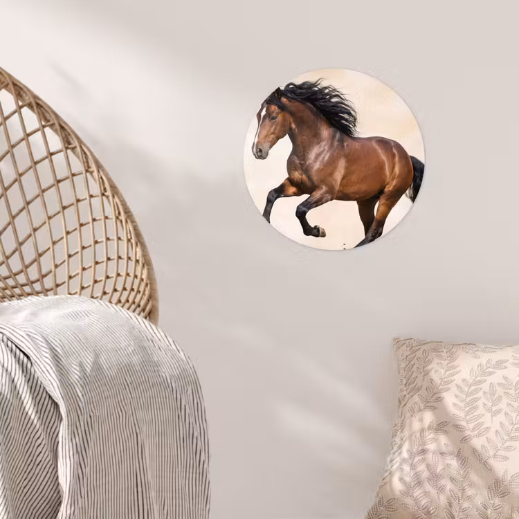 Paard - Galop - Energie Wandcirkel behangsticker klein -sfeer4