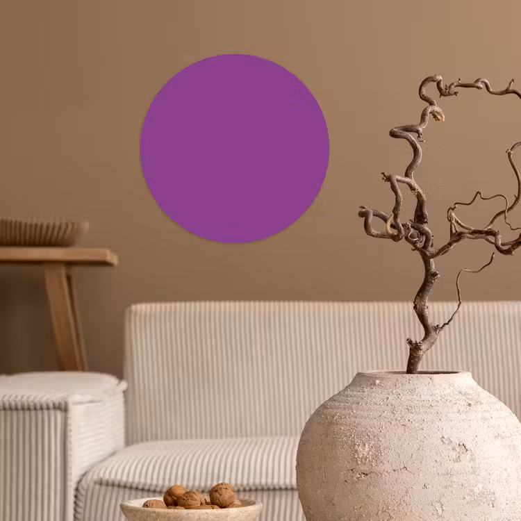 Paars - Kleuren - Effen Wandcirkel behangsticker klein 186 -sfeer1