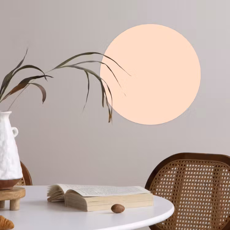 Pale - Peach - Nude Wandcirkel behangsticker klein 186 -sfeer3