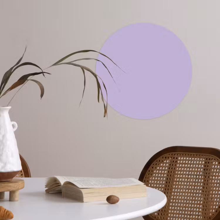 Pastel - Lilac - Paars Wandcirkel behangsticker klein 186 -sfeer3
