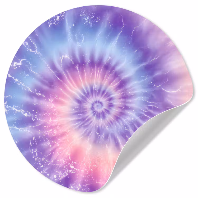 Pasteltinten - Paars - Spiraal - Marmer Wandcirkel behangsticker klein -3d