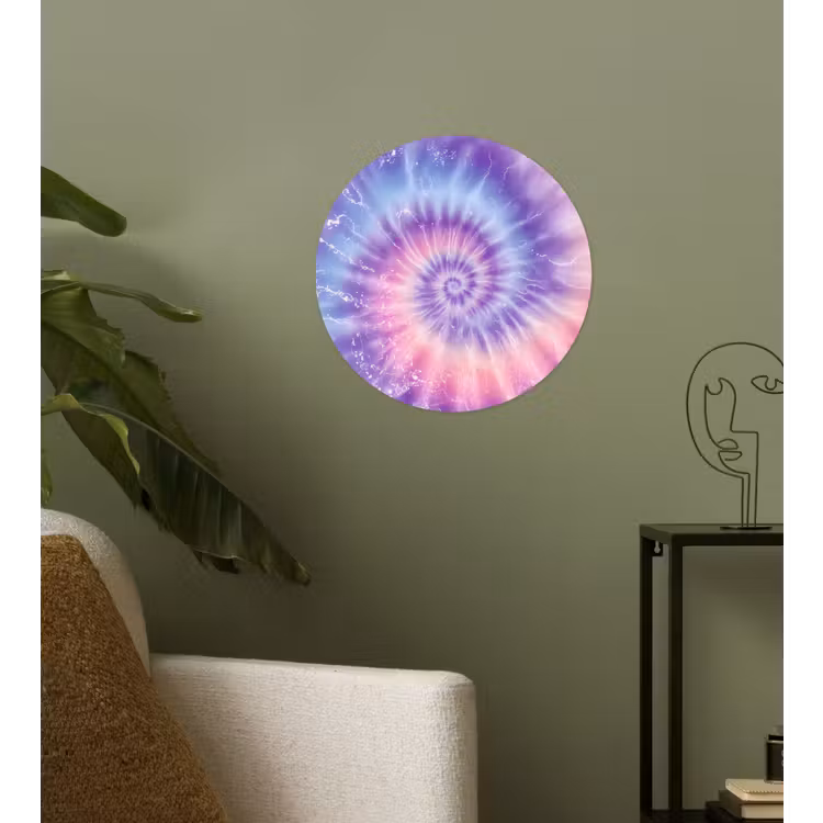 Pasteltinten - Paars - Spiraal - Marmer Wandcirkel behangsticker klein -sfeer2