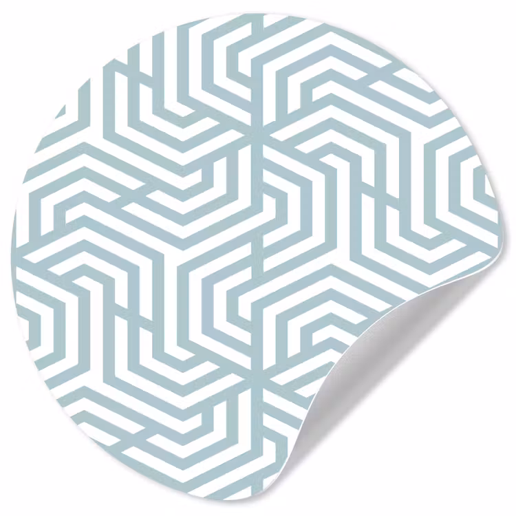 Patronen - Abstract - Driehoek - Geometrie Wandcirkel behangsticker klein 186 -3d