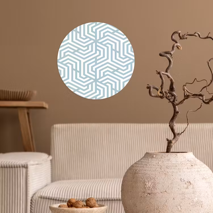 Patronen - Abstract - Driehoek - Geometrie Wandcirkel behangsticker klein 186 -sfeer1