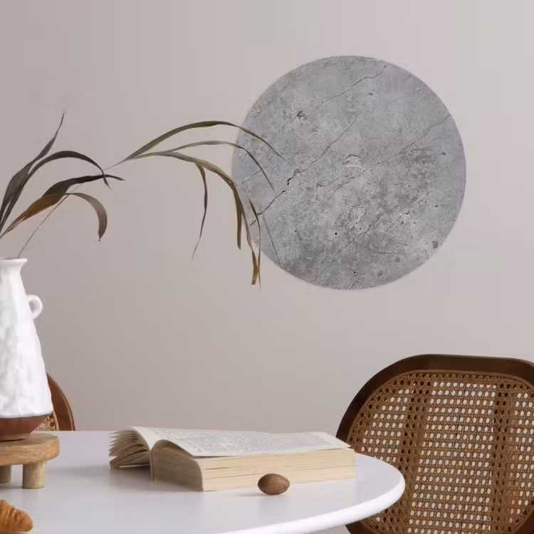 Patronen - Beton - Oud Wandcirkel behangsticker klein 186 -sfeer3