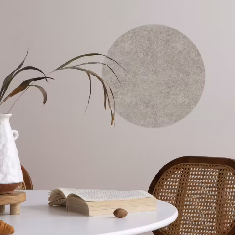 Patroon - Beton - Grijs Wandcirkel behangsticker klein 186 -sfeer3