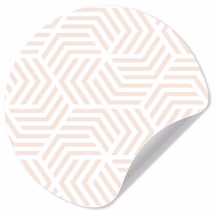 Patroon - Geometrie - Design - Pastel Wandcirkel behangsticker klein 186 -3d