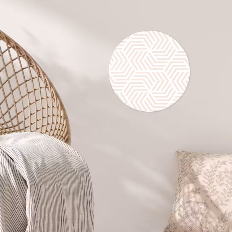 Patroon - Geometrie - Design - Pastel Wandcirkel behangsticker klein 186 -sfeer4