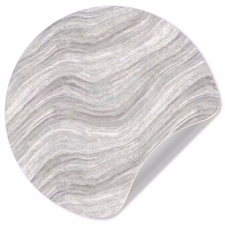Patroon - Helder - Wit - Grijs Wandcirkel behangsticker klein 186 -3d