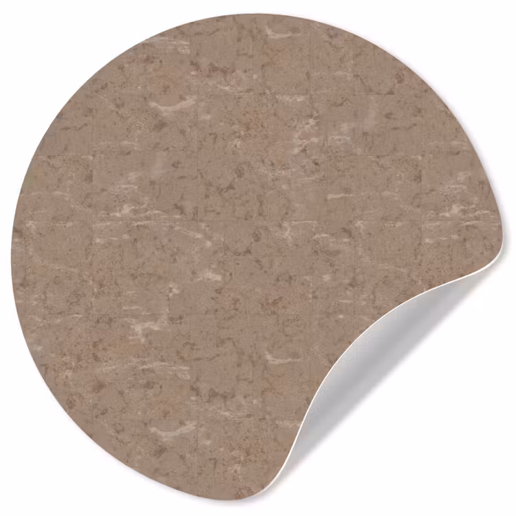 Patroon - Kalksteen - Beige Wandcirkel behangsticker klein 186 -3d