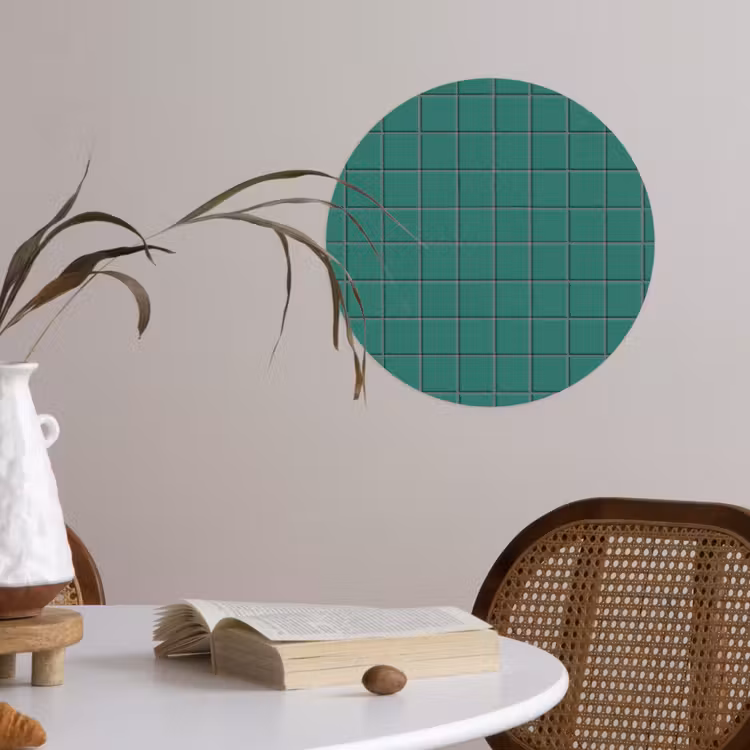 Patroon - Patroon - Smaragd Wandcirkel behangsticker klein 186 -sfeer3