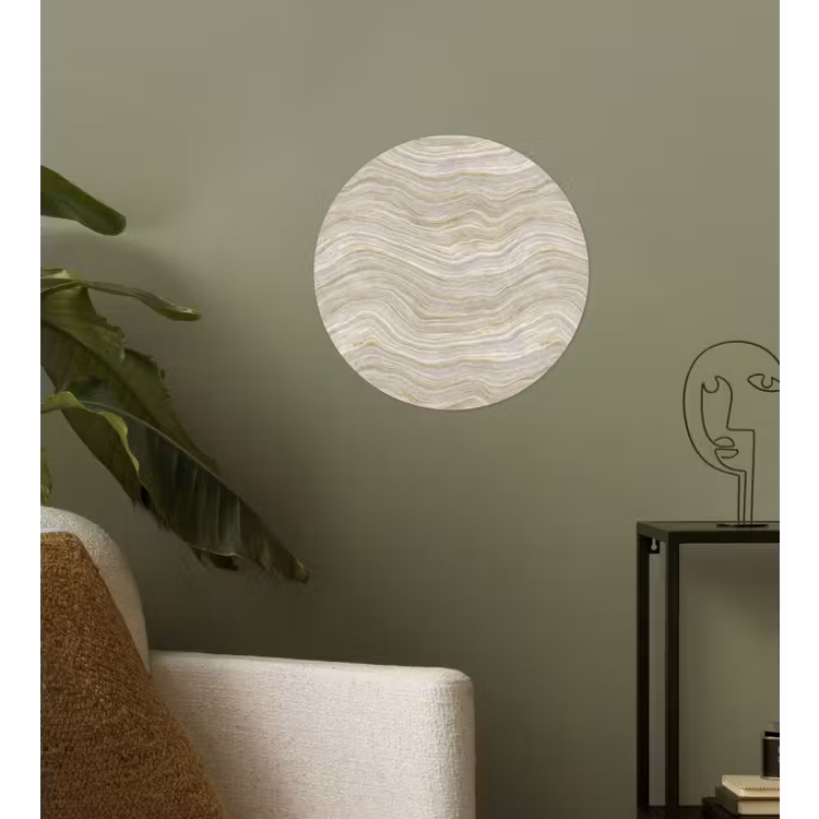 Patroon - Sereen - Groen Wandcirkel behangsticker klein 186 -sfeer2