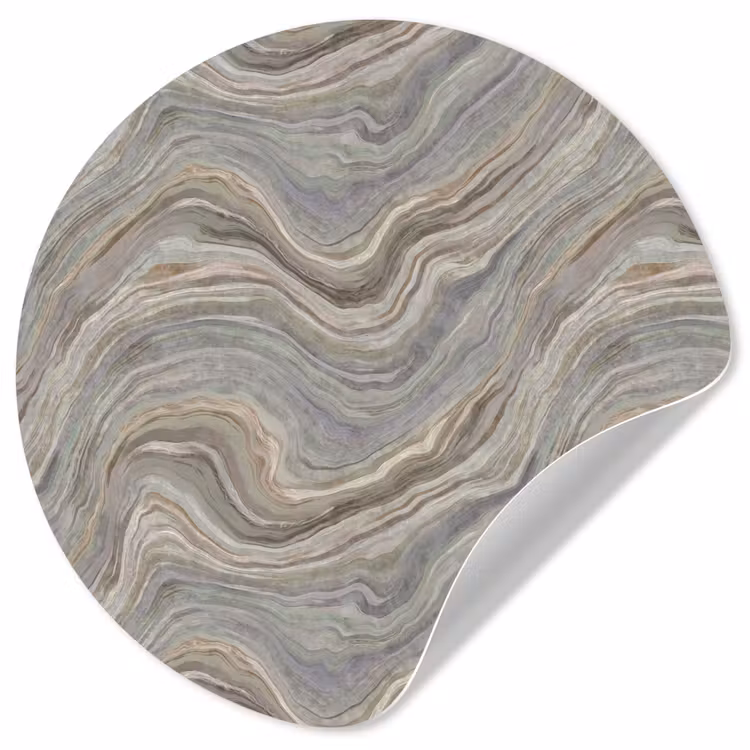 Patroon - Sereen - Paars - Groen Wandcirkel behangsticker klein 186 -3d