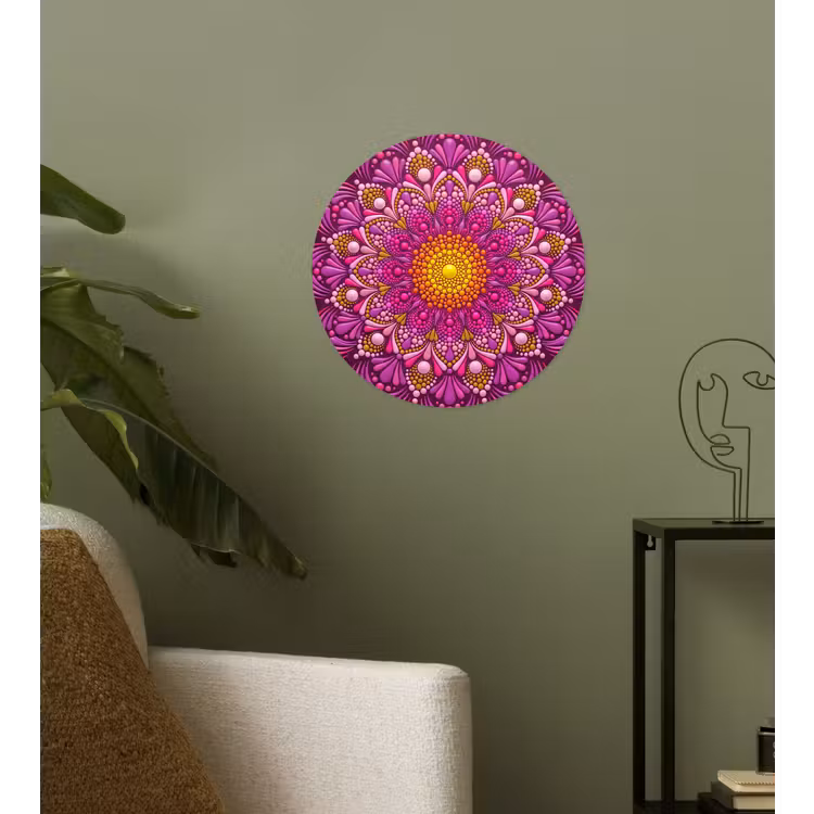 Patroon - Stippen - Abstract - Kleurrijk Wandcirkel behangsticker klein -sfeer2